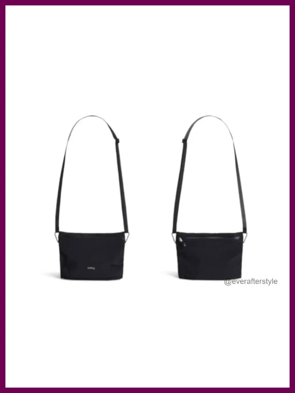 Nylon Crossbody Travel Pouch with Adjustable Strap, Water-Resistant Sling Bag